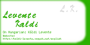 levente kaldi business card