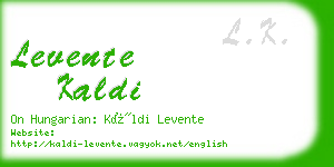 levente kaldi business card